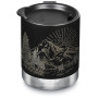 Thermotasse Klean Kanteen Camp Mug 12oz - 355 ml schwarz/weiß Matte Black w/Mountain Graphic