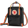 Umhängetasche Fjällräven Kånken Rainbow Sling schwarz Black-Rainbow Pattern