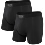 Boxershorts Saxx Ultra Boxer Brief Fly 2Pk schwarz Black/Black
