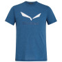 Herren-T-Shirt Salewa Solidlogo Dri-Rel M S/S Tee blau 8968 poseidon melange