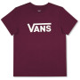 Damen-T-Shirt Vans Wm Drop V Ss Crew-B weinfarbe Port Royale