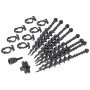 Zeltheringe-Set Bo-Camp Screw pegs set 8 pcs dunkelgrau Grey