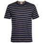 Herren-T-Shirt Icebreaker Drayden SS Tee Stripe dunkelblau midnight navy/gritstone heather/s