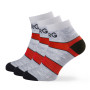 Damensocken Warg Trail Low Wool 3-pack grau/rot SvSedaCernoRedCerna