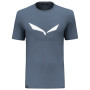 Herren-T-Shirt Salewa Solidlogo Dri-Rel M S/S Tee blau/weiß 8100 - java blue