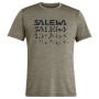 Herren-T-Shirt Salewa Puez Hybrid 2 Dry M S/S Tee khaki Bungee Cord Melange