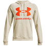 Herren-Sweatshirt Under Armour Rival Fleece Big Logo HD grau/orange Stone / / Team Orange