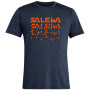 Herren-T-Shirt Salewa Puez Hybrid 2 Dry M S/S Tee dunkelblau PremiumNavyMelange