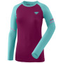 Damen-T-Shirt Dynafit Alpine Pro W L/S Tee türkis/weinfarbe beet red/8050