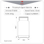 Flasche Keith Titanium Titanium Sport Bottle 900 ml