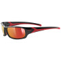Sonnenbrille Uvex Sportstyle 211 rot Black Red/Mir Red