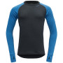Herren-T-Shirt Devold Expedition Man Shirt schwarz/blau Skydiver/Ink
