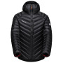 Herren-Daunenjacke Mammut Broad Peak IN Hooded Jacket Men 2023 schwarz/rot black0001
