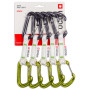 Express-Set Ocún Hawk Qd Wire Bio-Dyn-Ring 15 mm 10 cm 5-Pack grün/grau Green