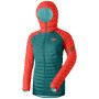 Damen-Winterjacke Dynafit Radical Dwn Rds W Hood Jkt grün/orange hot coral/8060