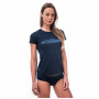 Damen-Funktionsshirt Sensor Merino Active Pt Mountains Deep Blue