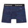 Herren funktionelle Boxershorts Smartwool M Merino Print Boxer Brief Boxed blau/schwarz Deep Navy Digital Summit Print