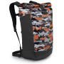 Rucksack Osprey Transporter Roll Top schwarz/orange Black/OrangeCamo