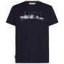 Herren T-Shirt Icebreaker Men Merino 150 Tech Lite SS Tee The Peaks dunkelblau Midnight Navy