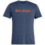 Herren-T-Shirt Salewa Puez Hybrid 2 Dry M S/S Tee blau/grau 3966 - navy blazer melange