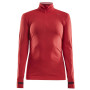 Damen-T-Shirt Craft Fuseknit Comfort Zip W rot Beam