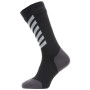 Wasserdichte Socken SealSkinz WP All Weather Mid + Hyd schwarz/grau Black/Grey/White