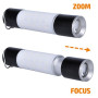 Aufladbare Taschenlampe Solight LED-Handtaschenlampe mit Campinglaterne