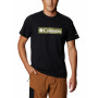 Herren-T-Shirt Columbia M Rapid Ridge Graphic Tee schwarz/grün BlackCscFramed