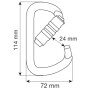 Karabiner Camp Steel D Pro 2Lock