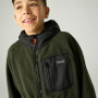 Kinder-Sweatshirt Regatta Munro Hybrid Jacket DarkKhak/Blk