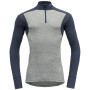 Herren-T-Shirt Devold Hiking Half Zip Neck grau GrayMelange/Night