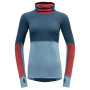 Damen Funktions-Sweatshirt Devold Expedition Arctic Pro Hoodie blau/hellblau Flood
