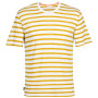 Herren-T-Shirt Icebreaker Drayden SS Tee Stripe beige ecru heather/silent gold/s