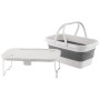 Picknickkorb Easy Camp Cerf Picnic Basket & Table weiß/grau