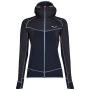 Damen-Sweatshirt Salewa Puez Hybrid PL W FZ dunkelblau PremiumNavyMel