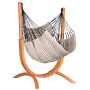 Schaukelstuhl mit Ständer La Siesta Udine Organic Zebra grau/weiß zebra