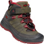 Kinderschuhe Keen Redwood MID WP C rot/grau SteelGray/RedDahlia