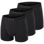 Herren-Boxershorts MOOA MerinoSilk 4in 3-pack schwarz black melange