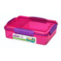Lebensmittelbox Sistema Snack Attack Duo 975ml rosa