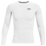 Herren-Funktionsshirt Under Armour HG Armour Comp LS weiß White/Black