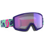 Skibrille Scott Factor Pro Light Sensitive lila mint green/neon pink/light sensitive blue chrome