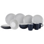 Geschirrset Gimex Solid Line Blue/White 16 pcs blau blue/white