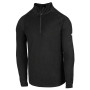 Herren-T-Shirt Zulu Merino 160 Zip Long schwarz Black