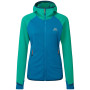 Damen-Sweatshirt Mountain Equipment W's Eclipse Hooded Jacket blau/grün Mykonos/Deep Green