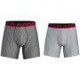 Herren-Boxershorts Under Armour Tech 6in 2 Pack grau Grey
