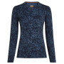 Damen-Funktionsshirt Icebreaker Women M 200 Oasis LS Crewe Moss BloomAOP blau/schwarz Midnvy/Dawn/Aop