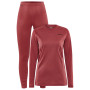 Damenset Craft Core Warm Baselayer rot/schwarz Astro