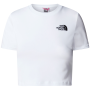 Damen-T-Shirt The North Face Essential Cropped Slim Short Sleeve Tee weiß TNF WHITE