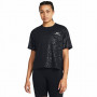 Damen-T-Shirt Under Armour Rush Energy Emboss Crop SS