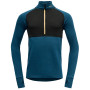Herren-Rollkragenpullover Devold Expedition Man Zip Neck blau/schwarz Flood/Black